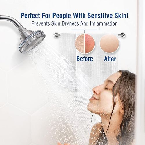 Blu Ionic Wall Mounted Shower Filter - Chrome