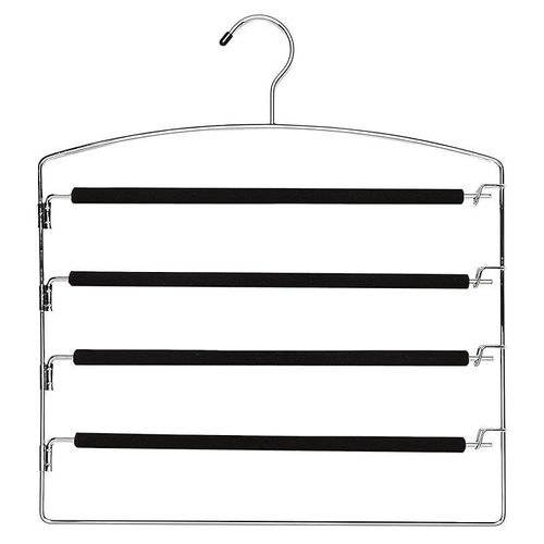 Whitmor Cloth Hanger, Silver/Black