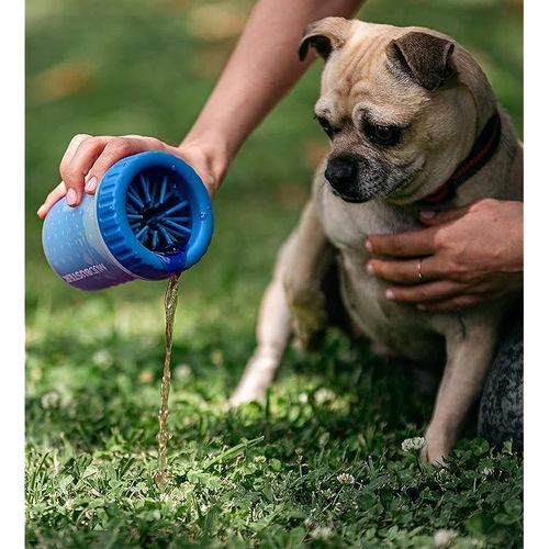 Dexas Mudbuster Portable Dog Paw Washer/Paw Cleaner, Small, Pro Blue