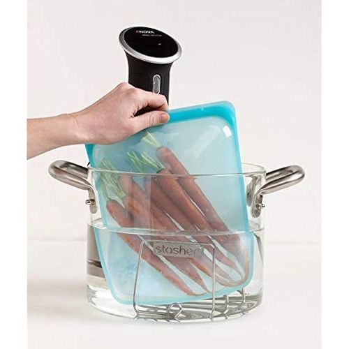 Stasher Reusable Silicone Storage Bag, Aqua