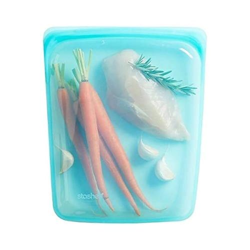 Stasher Reusable Silicone Storage Bag, Aqua