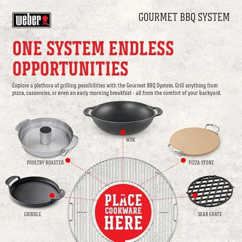 Weber Gourmet Bbq System Sear Grate Black 15.00 X 2.00 Inches