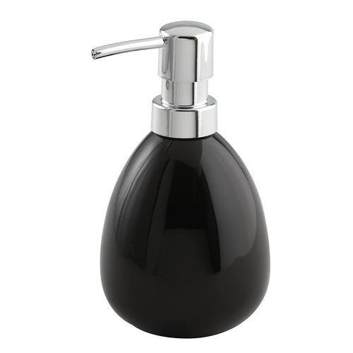 Wenko Ceramic Soap Dispenser Polaris Black (0.39 L) - Black
