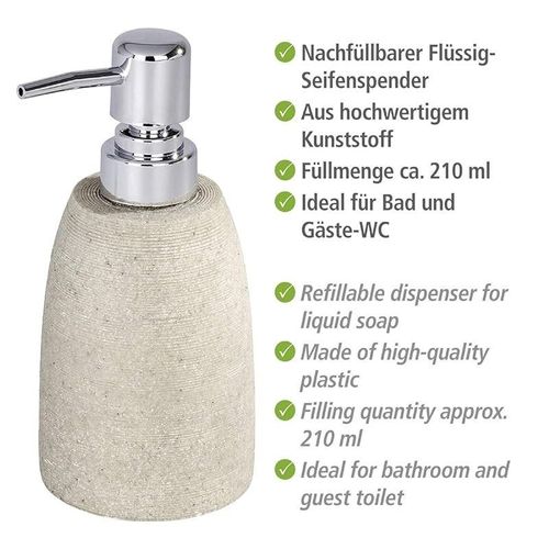 Wenko Polyresin Soap Dispenser Goa In - Beige