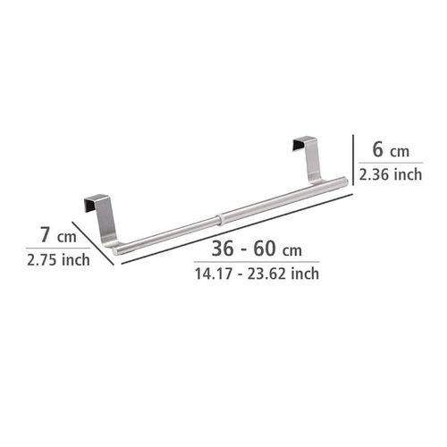 Wenko Over Cabinet Towel Rod Extensional Extendible Door-Mounted Towel Holder