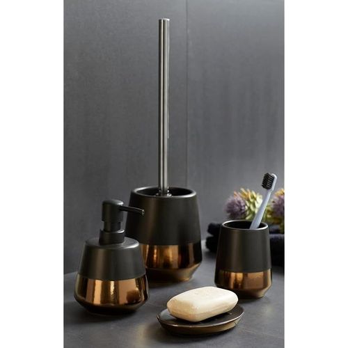 Wenko Ceramic Brandol Dish For Storing Hand Soap - Black