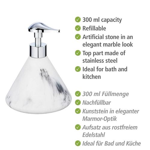 Wenko Polyresin Soap Dispenser Desio (0.3 L) - White