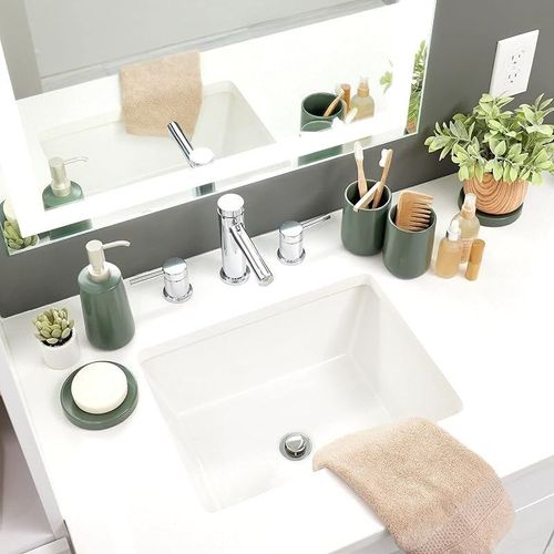 Idesign Eco Vanity Ceramic Soap Dispenser - Green