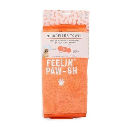 Core Microfiber Pet Towel 2-Piece Set, Coral