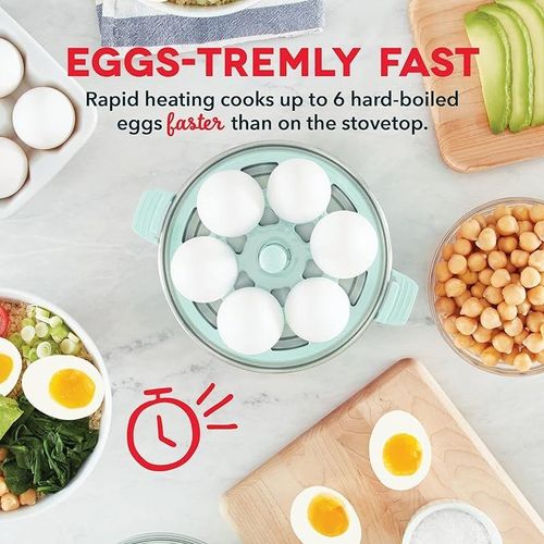 Dash Rapid Egg Cooker: 6 Capacity Electric Cooker - Aqua