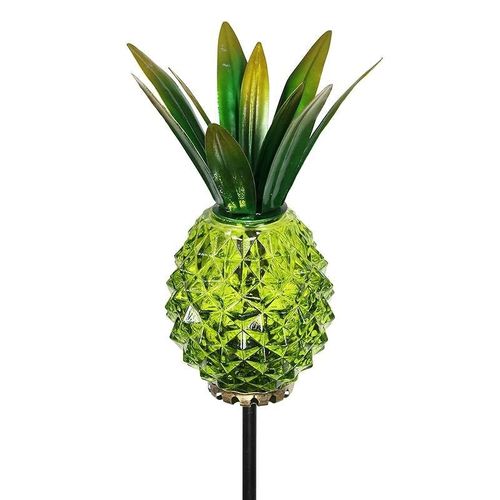 Exhart Solar And Pineapple Garden Stake - Green