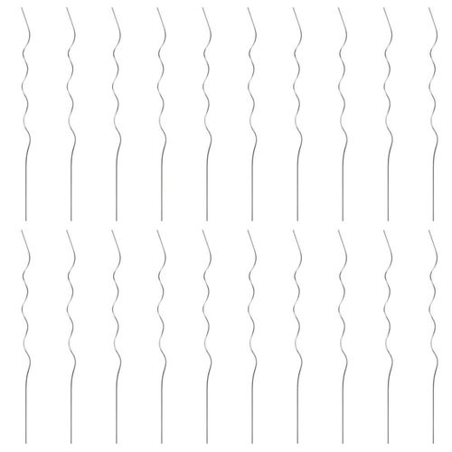 20 pcs Spiral Plant Supports 110 cm Galvanised Steel