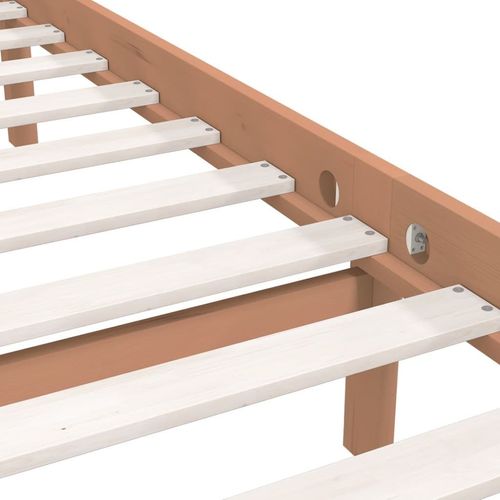 Bed Frame Honey Brown Solid Pinewood 120x200 cm