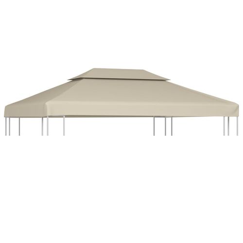 Gazebo Cover Canopy Replacement 310 g / m² Beige 3 x 4 m