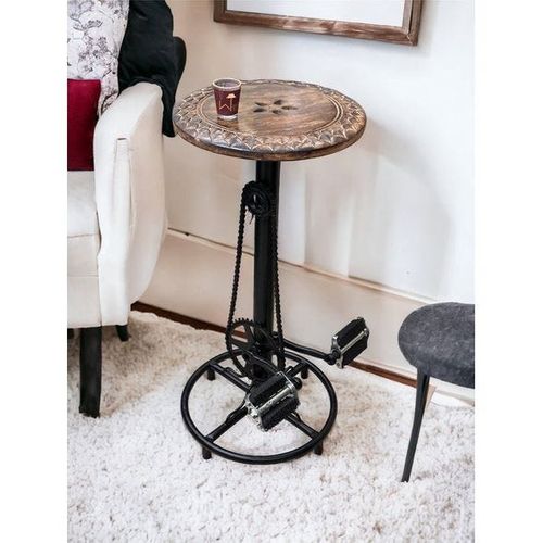 Wooden Twist Vegan Solid Wood Square Shape Footrest Pouf & Ottoman
