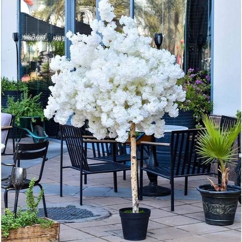 Artificial Cherry Blossom Tree White 210cm