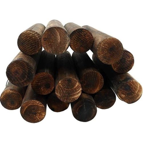 6 Pieces Garden Outdoor Lawn Stakes Edging Fence Brown 90cm