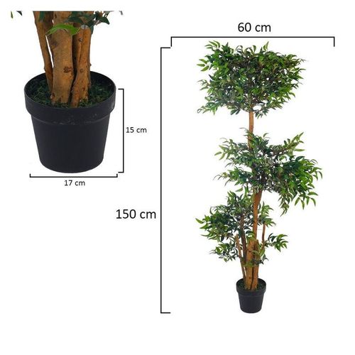 Nearly Natural Artificial Ficus Plant 1.5 Meter Tall
