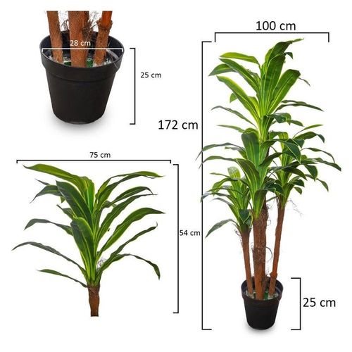 4 Rods Artificial Dracaena Fragrans Plant 1.7 Meter High