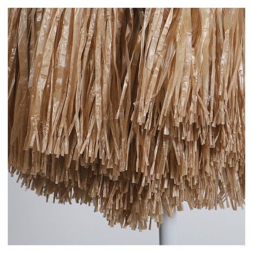 Hawaiian Style Tiki Umbrella With 8 Sturdy Ribs and Steel Poles UV Protection Without Base