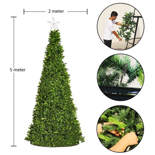 Artificial Christmas Tree With Stand Xmas Tree - Green 16.4ft