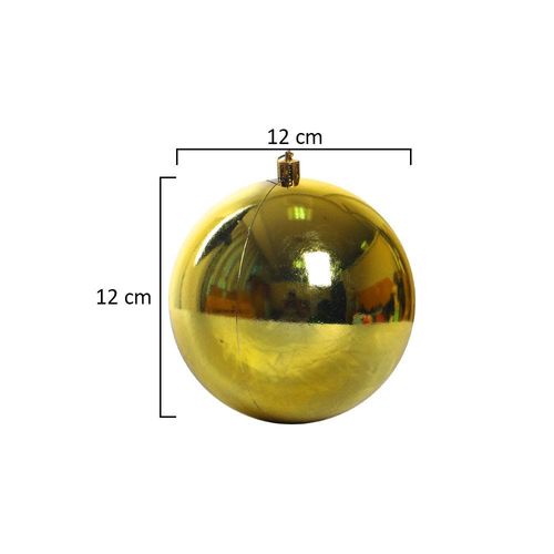 Yatai Pack of 2pcs Christmas Ball Ornaments For Xmas With Hanging Loop - Gold