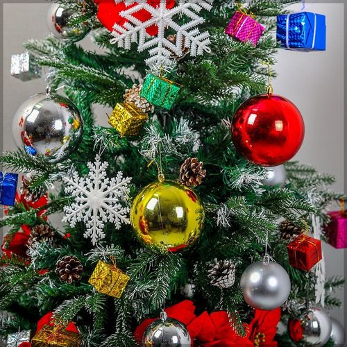Yatai Pack of 2pcs Christmas Ball Ornaments For Xmas With Hanging Loop - Red