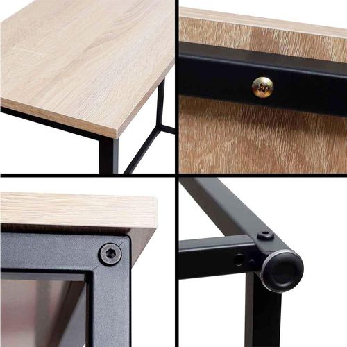 YATAI Solid Wood Computer Table With Metal Frame - TV Stand Dressing Table Stand – Metal Wall Side Table - Office Desk Table – Wooden Laptop Table – Notebook Table – Console Table – Entryway Table