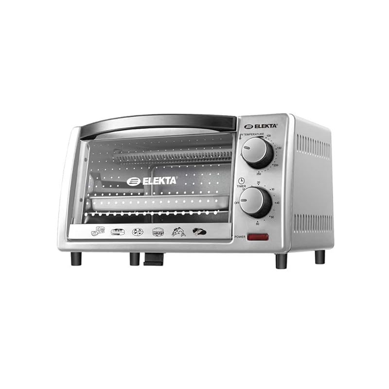 Buy Elekta Toaster Oven 9 Liter Electric Oven, Silver ETO911(A) Online