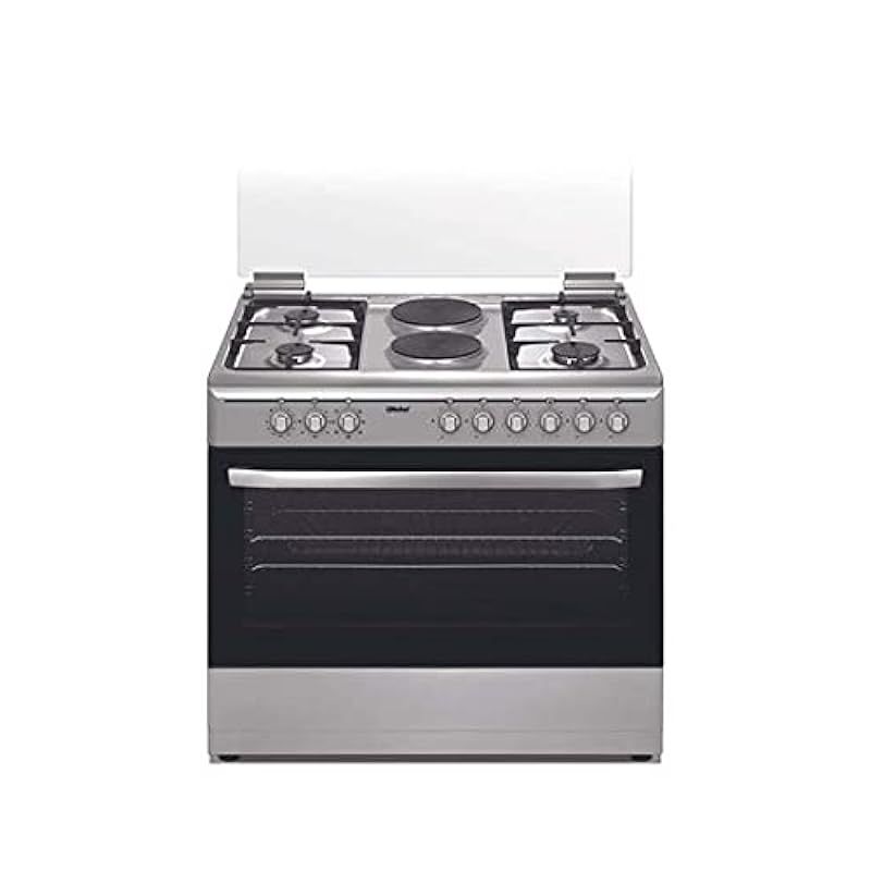 Buy Nobel Gas Cooker 5 Burners Gas Oven Full Safety (90 x 60) cm Silver