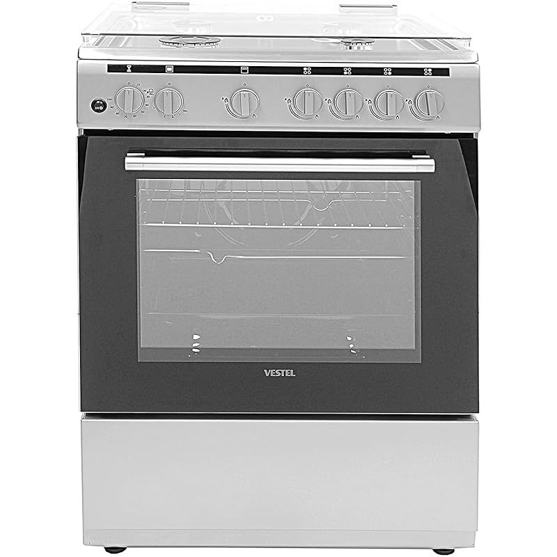 Buy Vestel Freestanding Gas Cooker 4 Burner FullSafety, Stainless