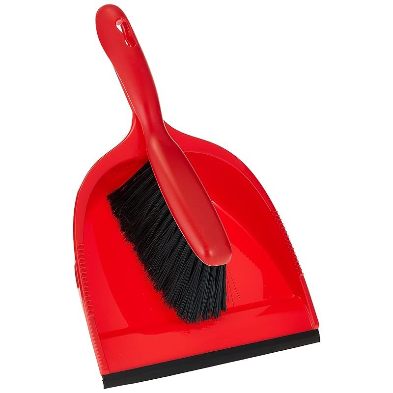 Buy Vileda Dustpan And Brush Standard Set, Grooved Edge, Rubber Lip