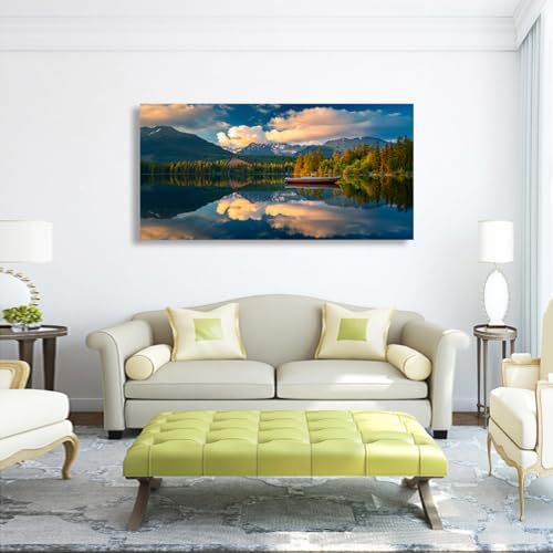 Buy ALAYRA Landscape Canvas Wall Art for Living Room Bedroom Office ...