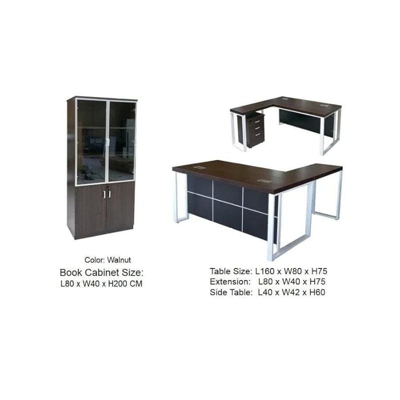 L shaped desk with file deals cabinet