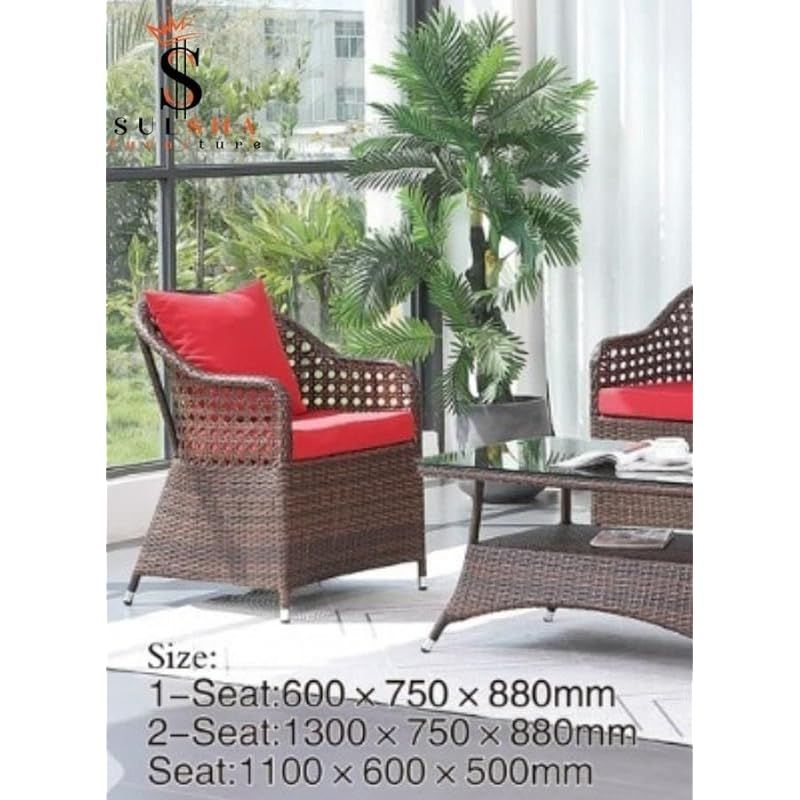 Rattan sofa and dining table set sale