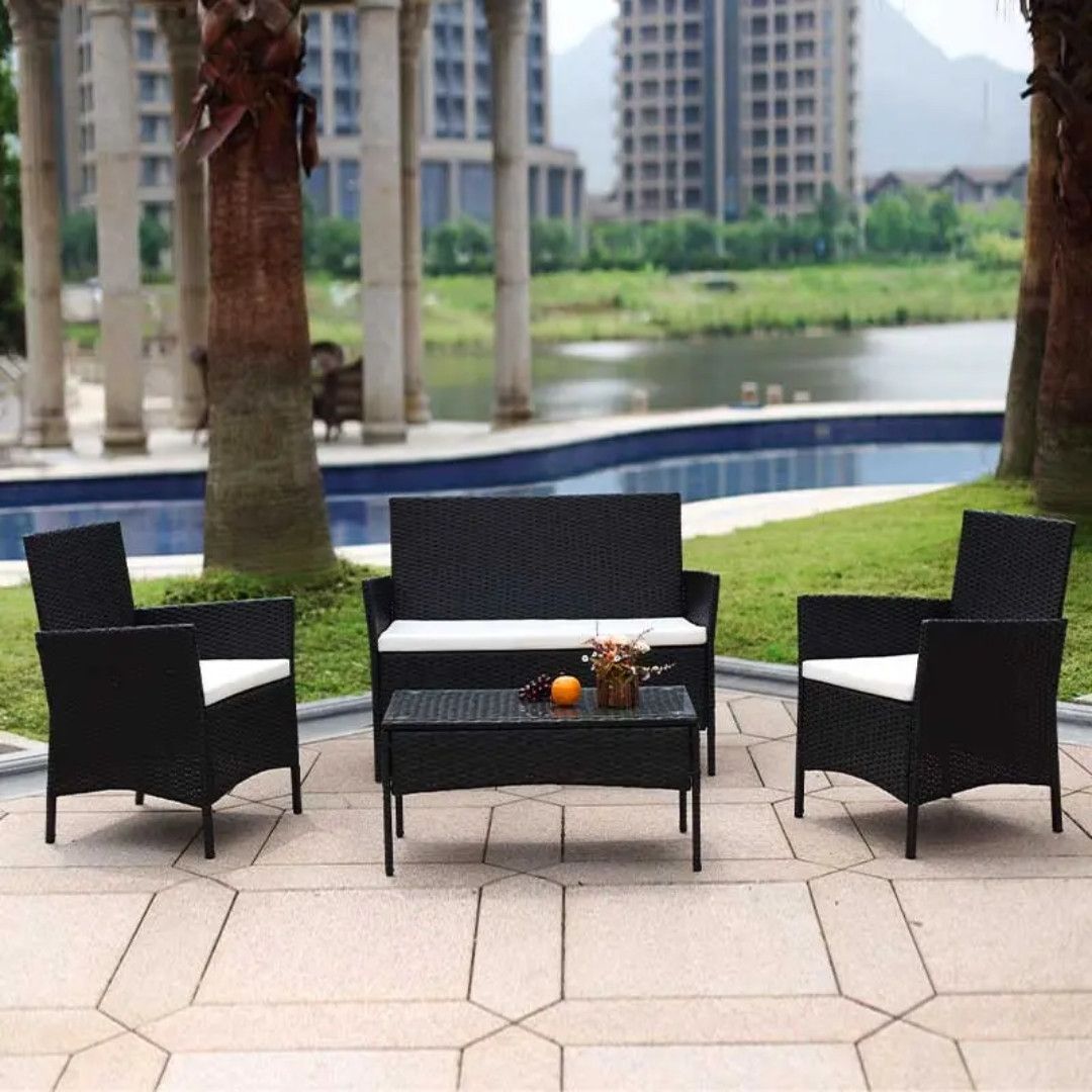 Buy 4piece Rattan Garden Furniture Set Patio Indoor Outdoor set table