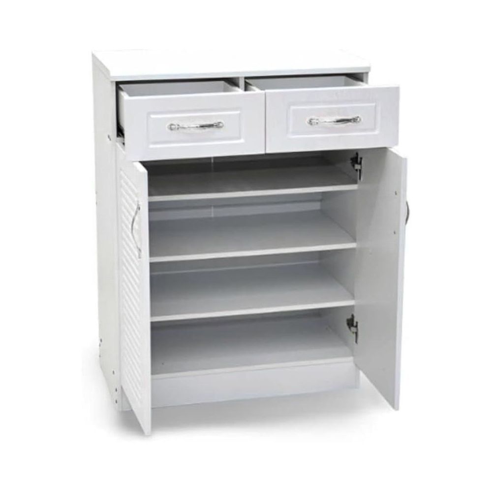Household Large Capacity Storage Wooden Shoe Cabinet Rack with Drawers