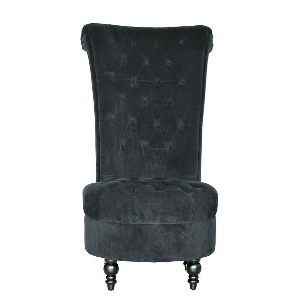 High back velvet deals chair