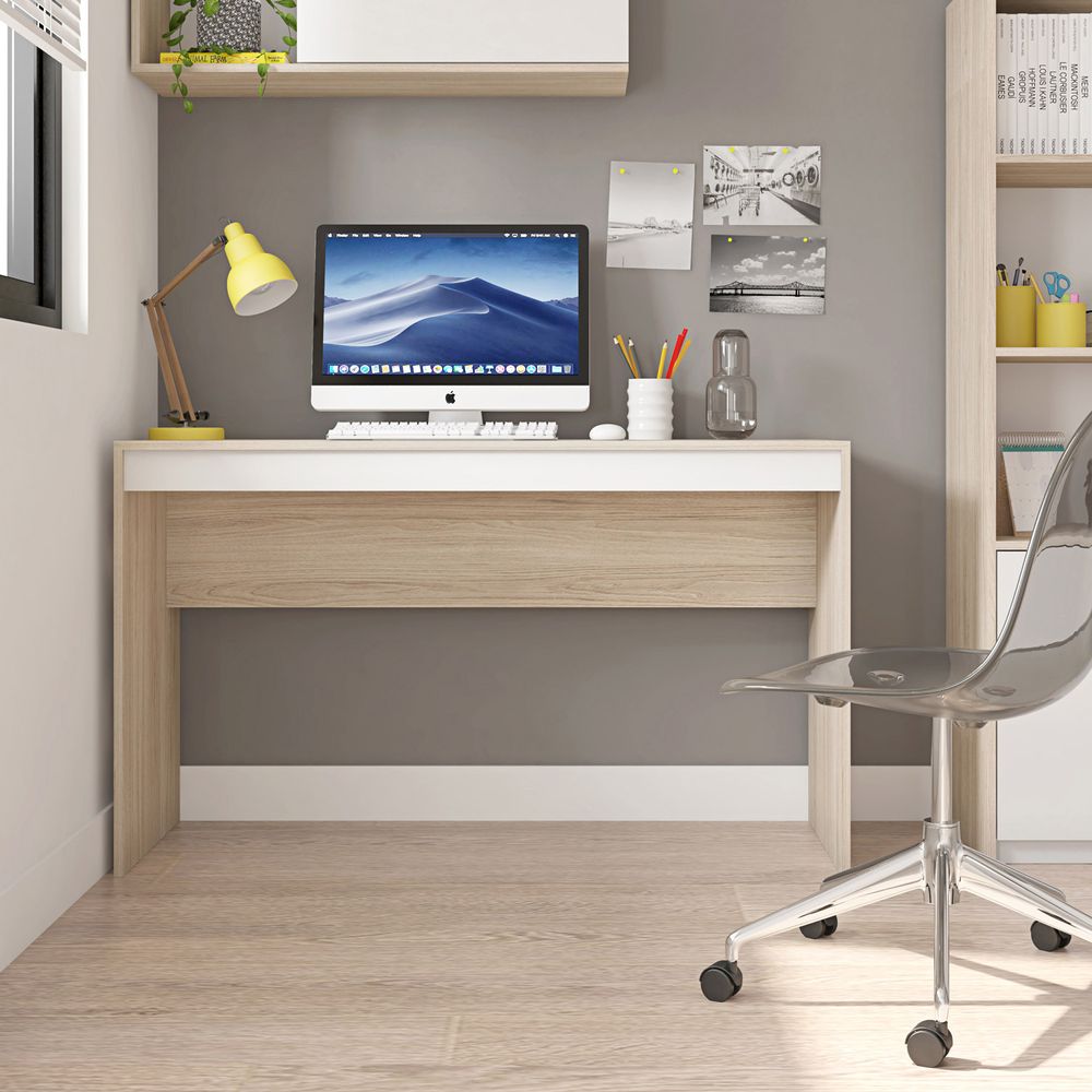 Grey and on sale oak desk