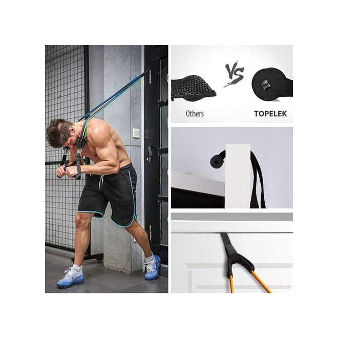 16-Piece Exercise Resistance Band Set