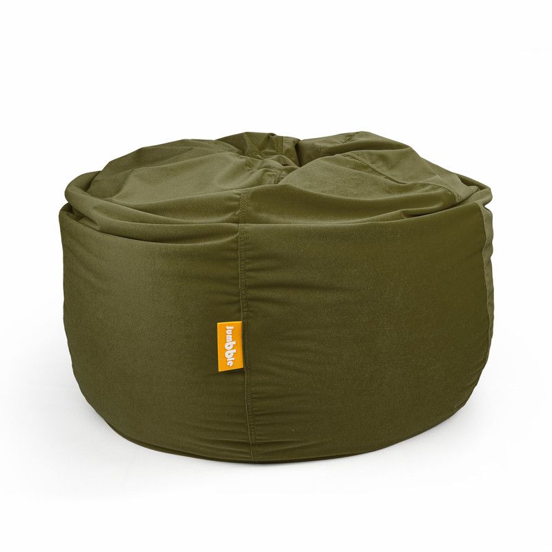 Jumbble Nest Soft Suede Bean Bag with Filling | Cozy Bean Bag Best for Lounging Indoor | Kids & Adult | Soft Velvet Fabric | Filled with Polystyrene Beads (X-Large, Army Green)