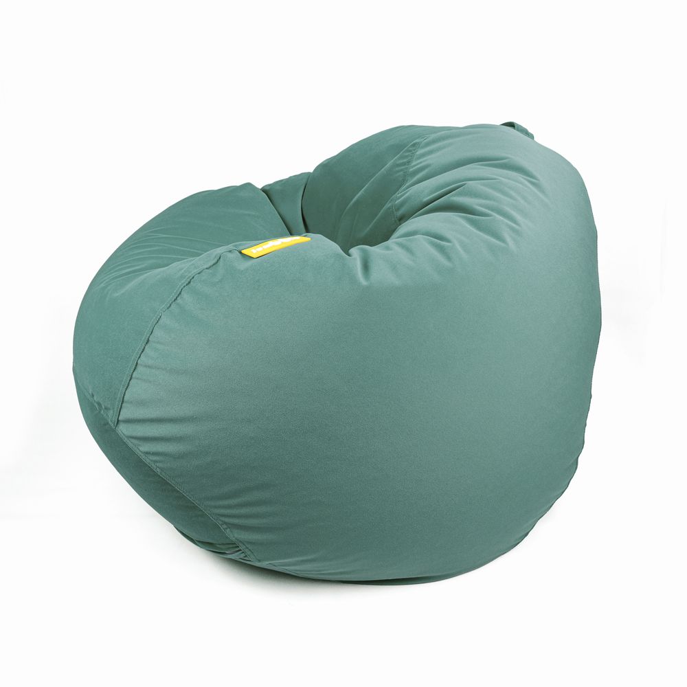 Jumbble Classic Round Soft Suede Bean Bag with Filling | Cozy Bean Bag Perfect for Lounging | Adults & Kids | Soft Velvet Fabric | Filled with Polystyrene Beads (Mint Green, Large)