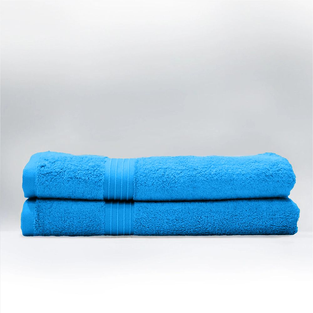 Buy Ritzy Cotton Bath Towel, Blue - 70x140 cms Online in UAE (Save 25%) -  Homes r Us