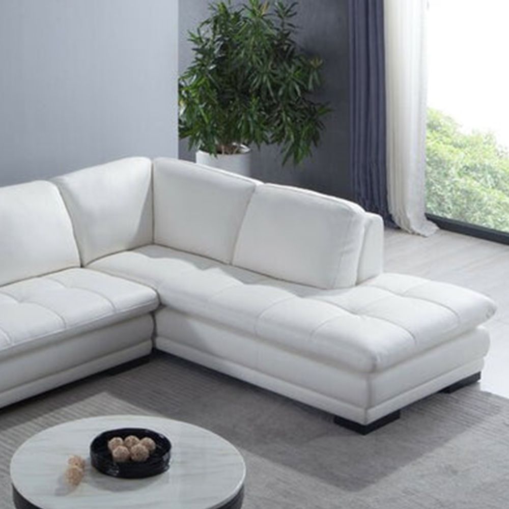 Leather shop microfiber sectional