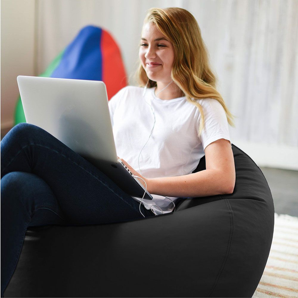 Buy Cotton Home Adult Bean Bag Black 62X105X240 CM Online in