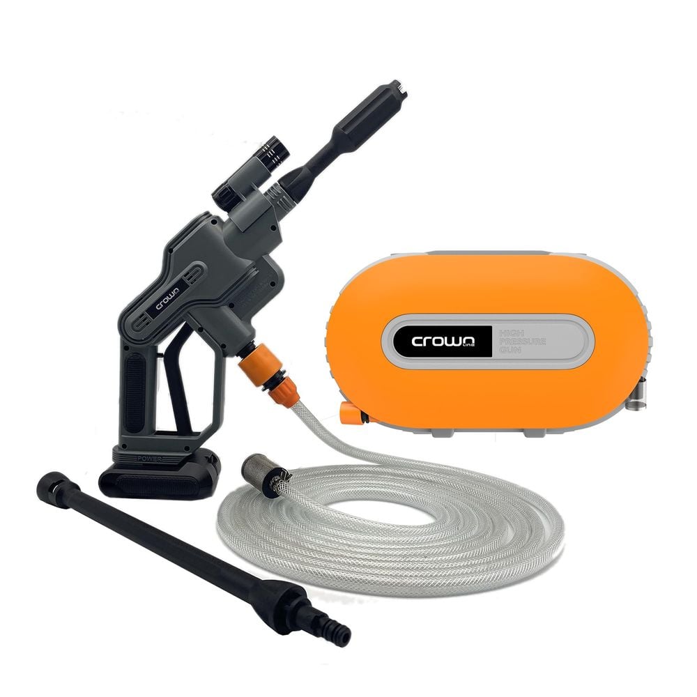 Crownline CPW-264 Cordless Pressure Washer, 200-290 psi/14-20 bar, Battery: DC 18.5V, Power: 130W, AC 100-240 V, 50/60 Hz