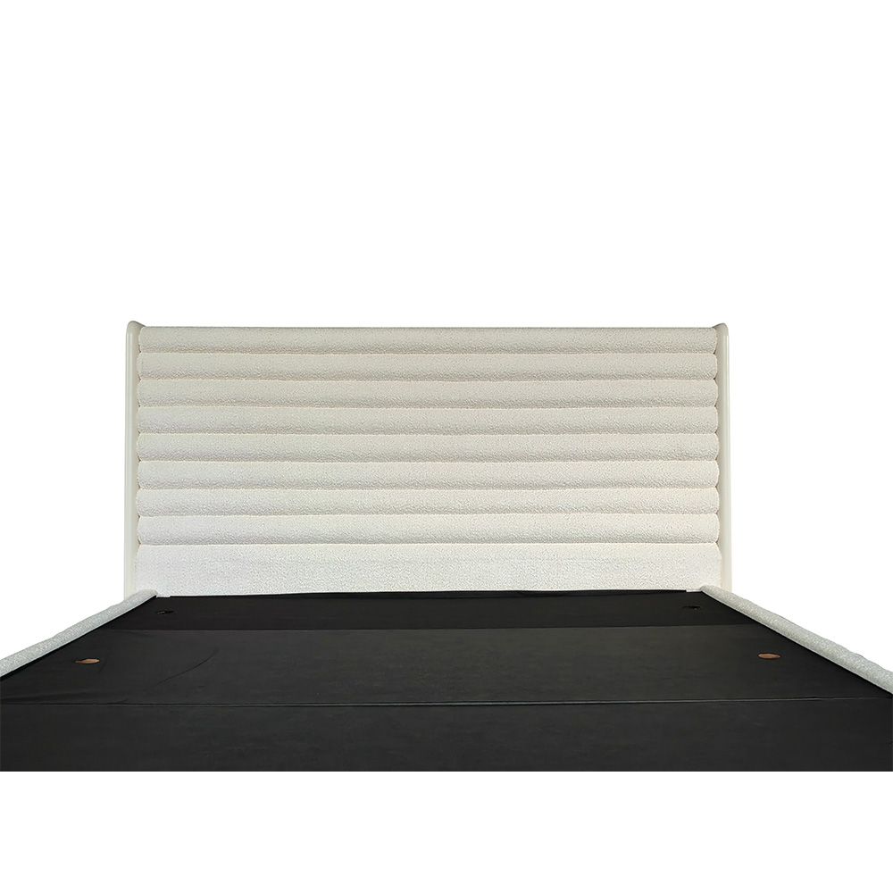 Brita 180X200 Upholstered King Bedroom Set Off White / Beige