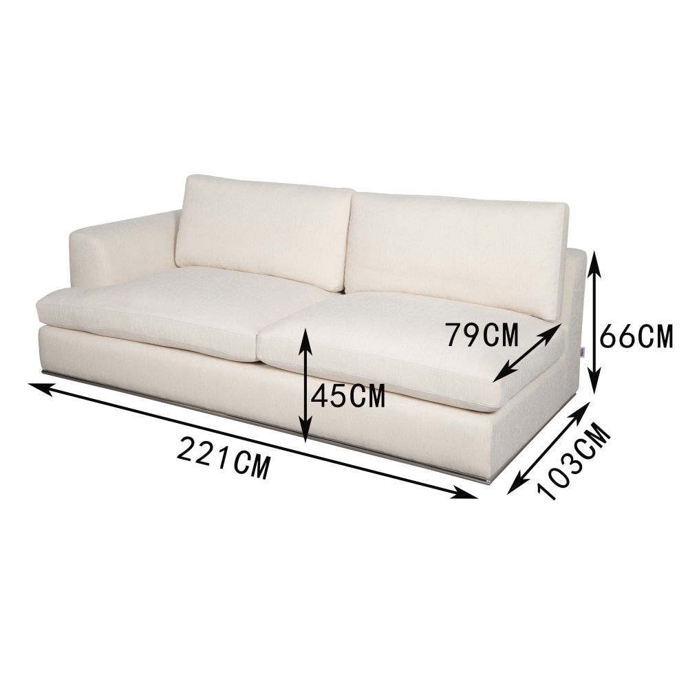 Paddington 7-Seater Modular Sectional Sofa Set - Ivory - With 2-Year Warranty