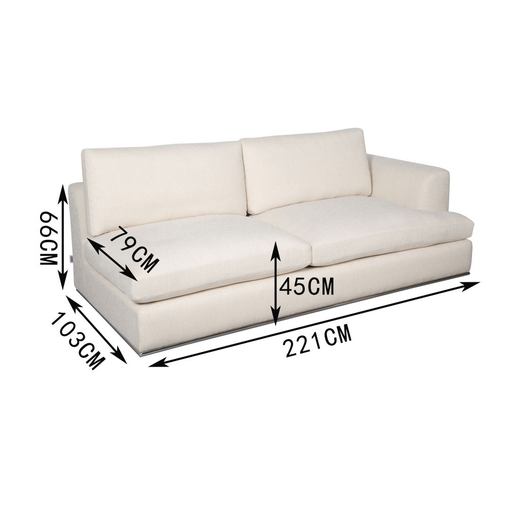 Paddington 7-Seater Modular Sectional Sofa Set - Ivory - With 2-Year Warranty