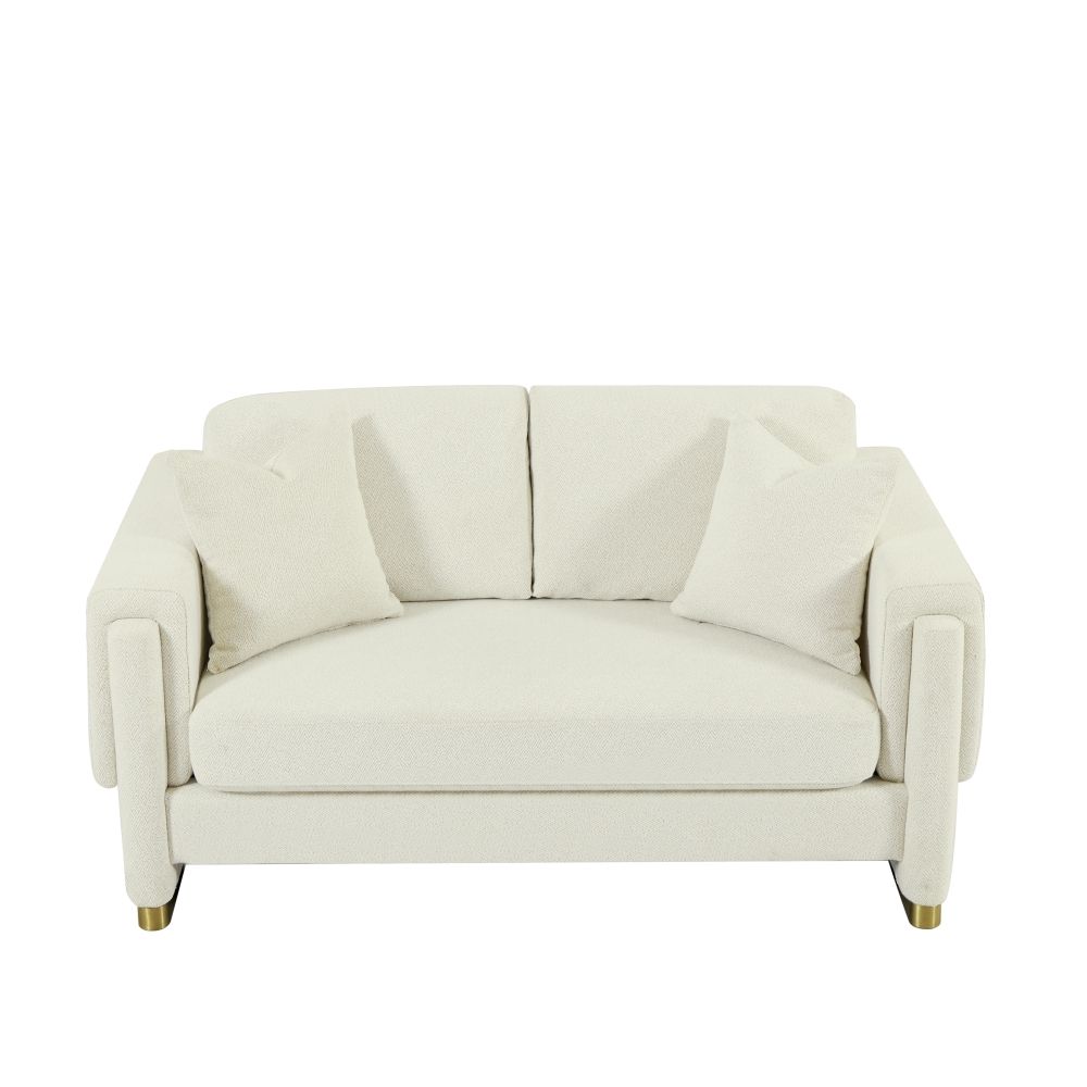 White two seater deals sofa